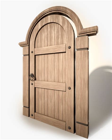 Wood door Free 3D Model - .fbx .obj .blend - Free3D