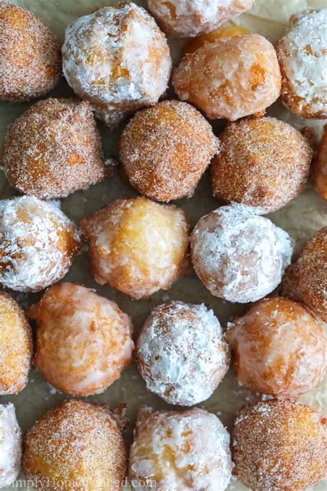Homemade Donut Holes (3 flavors) - Simply Home Cooked