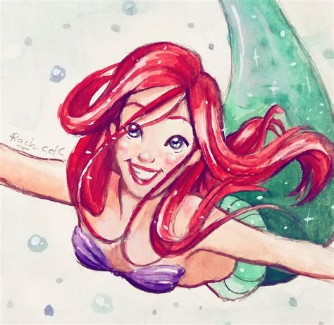 Ariel in watercolor by AnimeFanS2 on DeviantArt