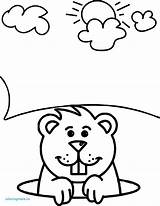 Groundhog Coloring Page At GetColoringscom  Free printable Colorings sketch template