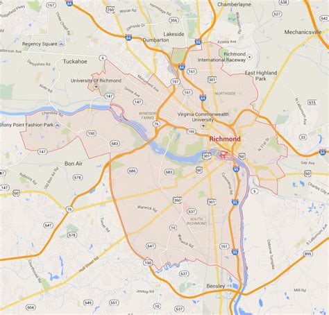 Richmond, Virginia Map