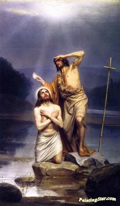 The Baptism Of Christ Artwork By Carl Heinrich Bloch Oil Painting & Art Prints On Canvas For ...