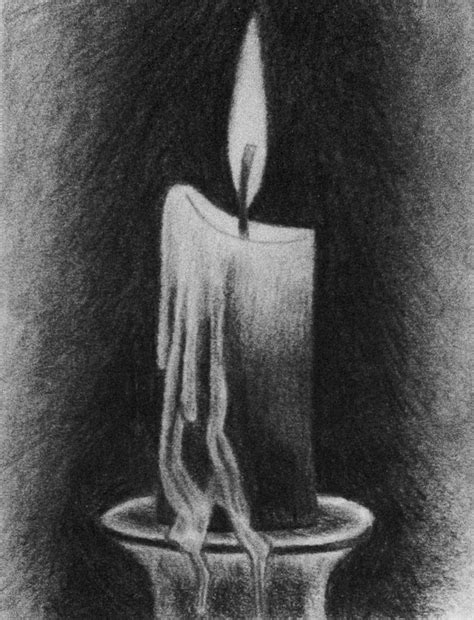 candle pencil drawing - Pesquisa Google | Easy charcoal drawings, Cool ...