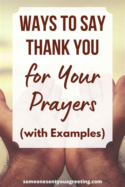 Thank You for Your Prayers: What to Say (with Examples) - Someone Sent ...