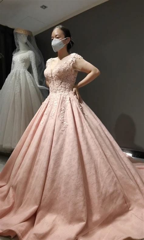 Pastel Pink debutante gown, Women's Fashion, Dresses & Sets, Evening ...