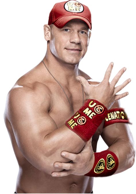 the wrestler is posing with his arm wrapped in red and gold wrestling gloves, which are attached ...