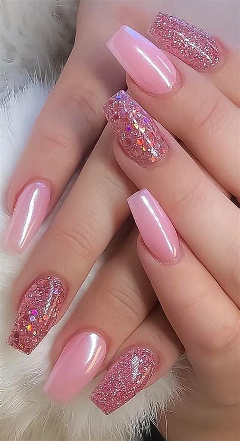 Top 100 Acrylic Nail Designs of May 2019. Page 9. Polished Pink Acrylic Nail ideas | Pink nail ...