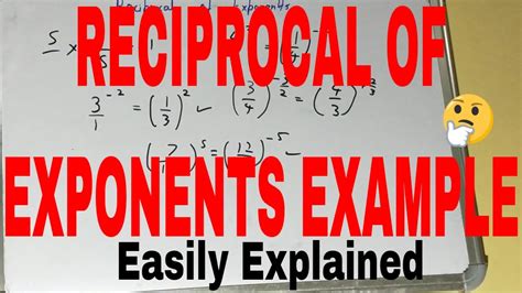 Reciprocal of exponents|How to find reciprocal of exponents|Exponent reciprocal|Reciprocal ...