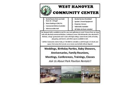 Room/Park Rentals by West Hanover Township Parks and Recreation in ...