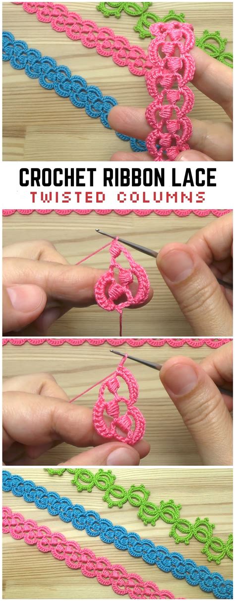 How To Crochet Ribbon Lace - Yarn & Hooks