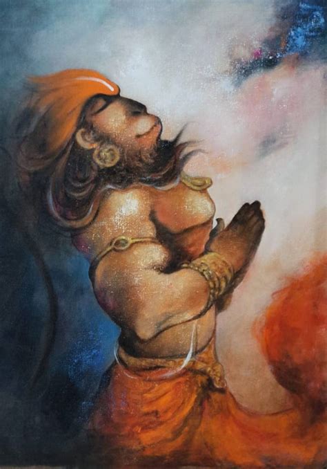 Hanuman Painting by Swastik Jawalekar | Saatchi Art