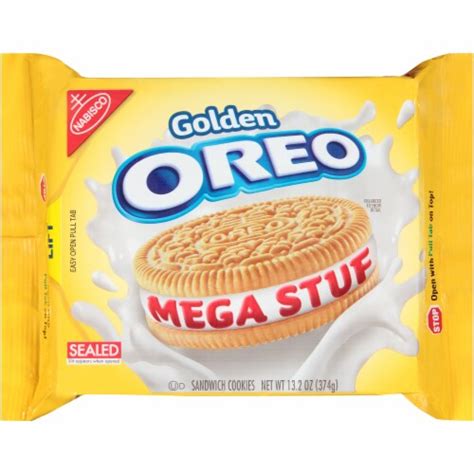 Oreo Golden Mega Stuf Cookies, 13.2 oz - Kroger