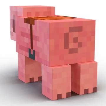 3D Model: Minecraft Pig with Saddle 3D Model #90936705