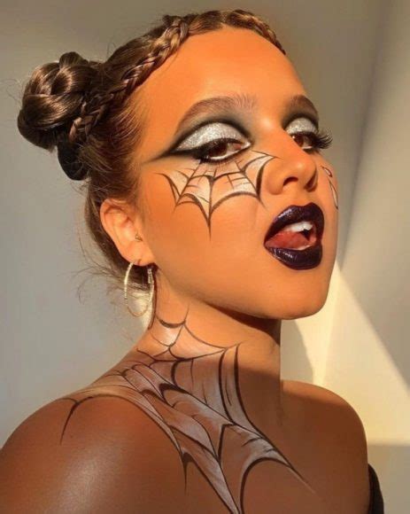 40+ Spooky Halloween Makeup Transformation Ideas : Spider Web Inspired ...