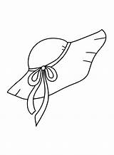 Beautiful Hat With Bow Coloring Page  Free Printable Pages sketch template