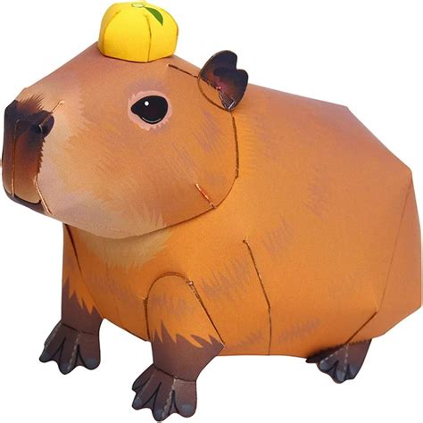 Capybara Folding Cutting Mini Cute 3D Paper Model Papercraft Pet Animal Figure DIY Kids Adult ...