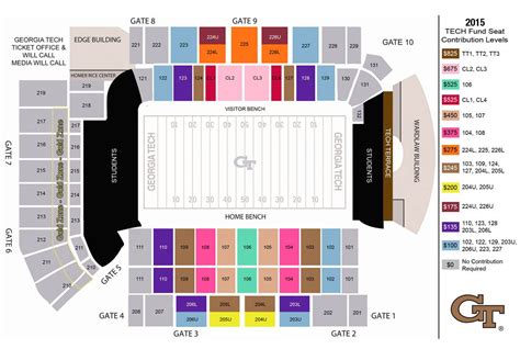 Bobby Dodd Stadium Seating Chart With Row Numbers - Chart Walls