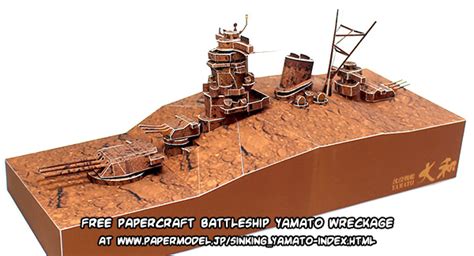 Ninjatoes Papercraft Weblog Free Papercraft Sunken Battleship Yamato ...