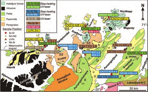 Sketch geological map of western Finnmark showing major nappes and... | Download Scientific Diagram