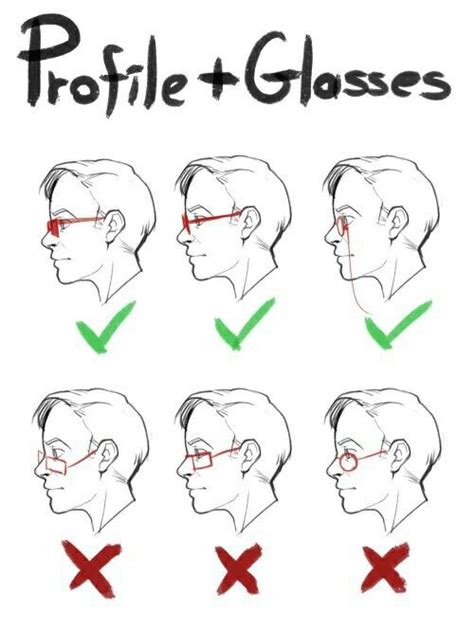 Glasses from the side | Drawing tips, Sketches, Drawing tutorial