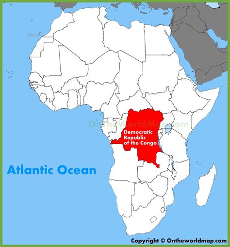 Democratic Republic of the Congo location on the Africa map - Ontheworldmap.com