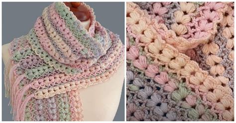 Crochet Puff Stitch Mile A Minute Scarf - Crochet Kingdom