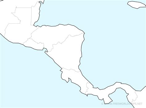 Central America printable PDF maps – Freeworldmaps.net