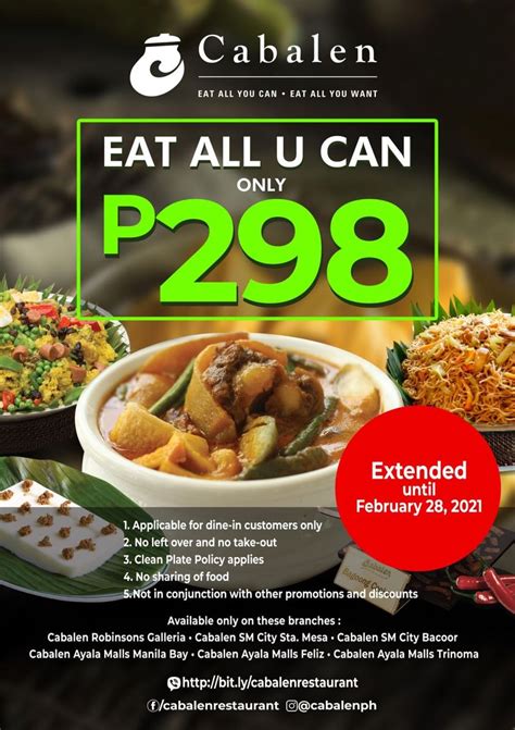 Manila Shopper: Cabalen Eat-All-You-Can Promo