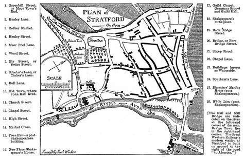 Map Of Stratford-upon-avon by Print Collector