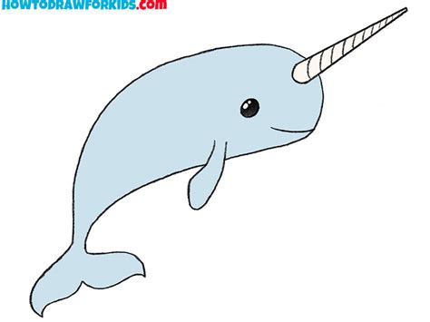 How to Draw a Narwhal - Easy Drawing Tutorial For Kids