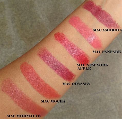 Mac lipstick swatches. Mocha is my favourite of these | Mac lipstick swatches, Mac lipstick ...