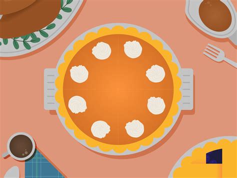Thanksgiving pumpkin pie by Kayla Dzambo for liquidfish on Dribbble