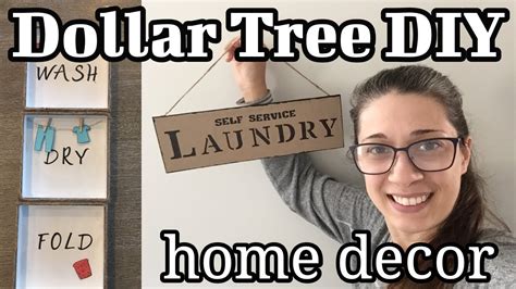 EASY DOLLAR TREE DIY | LAUNDRY ROOM DECOR IDEAS - YouTube