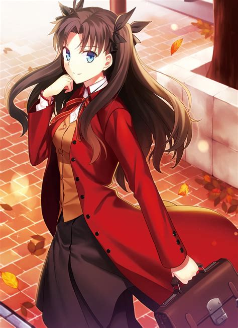 Sfondi : illustrazione, anime girls, capelli neri, Serie Fate, Tohsaka Rin, mangaka 1200x1649 ...