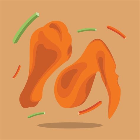 Premium Vector | Buffalo chicken wings vector