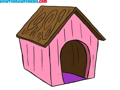 How to Draw a Dog House - Easy Drawing Tutorial For Kids