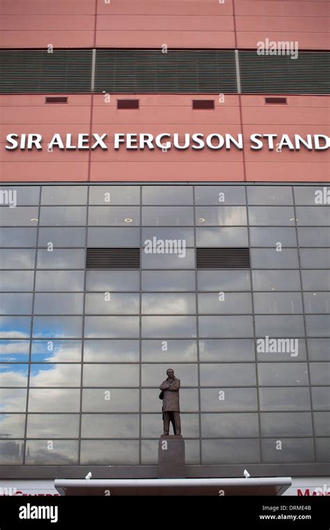 Sir Alex Ferguson Stand and statue, Old Trafford Football Stadium ...