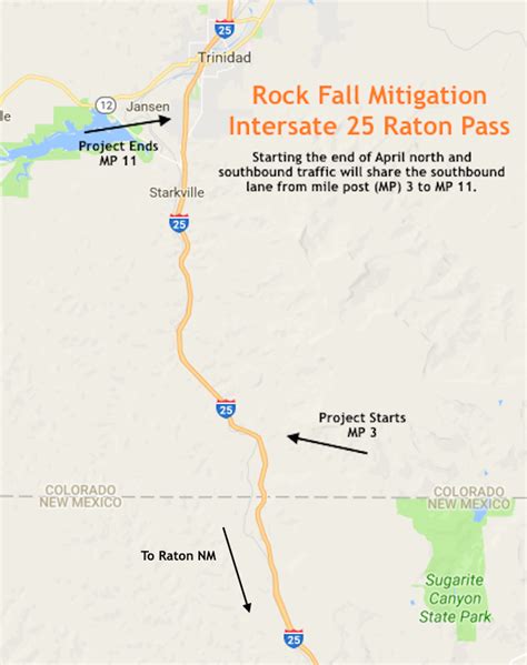 Rockfall mitigation I-25 Raton Pass — Colorado Department of Transportation