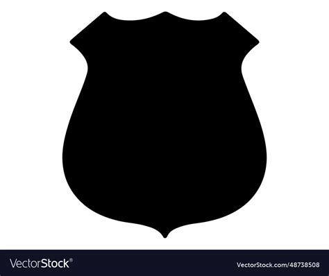 Police badge silhouette art Royalty Free Vector Image