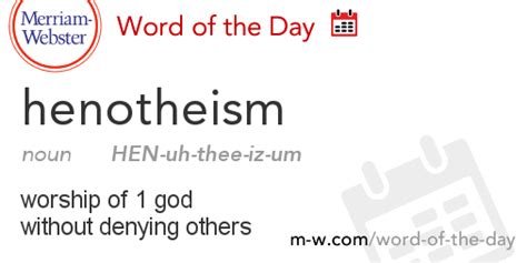 Word of the Day: Henotheism | Merriam-Webster