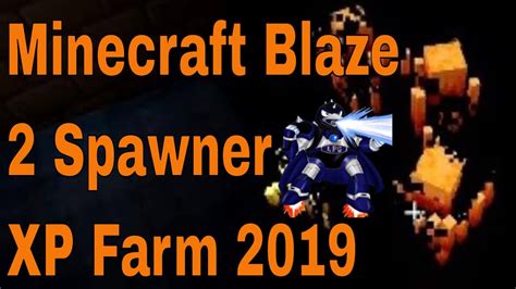 How To Build a Minecraft Blaze XP Farm with 2 Spawners 2019 - YouTube