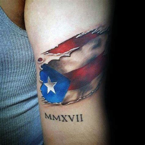 50 Cool Puerto Rican Flag Tattoo Ideas for Men [2024 Guide] | Flag tattoo, Puerto rican flag ...