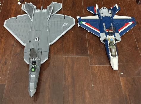 LEGO F-22 Raptor and F-35 Lightning : r/lego