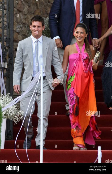 Lionel Messi and Antonella Roccuzzo The wedding of Andres Iniesta and ...