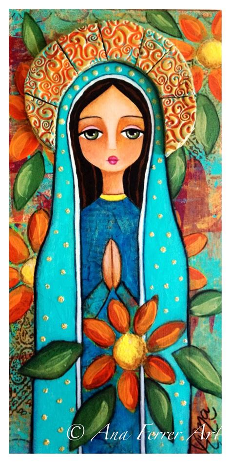 VIRGEN Más Mexican Folk Art Painting, Mexican Art, Painting & Drawing ...