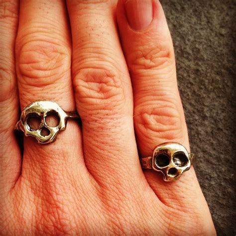 Cast sterling silver skull rings. | Silver skull ring, Sterling silver skull rings, Sterling ...