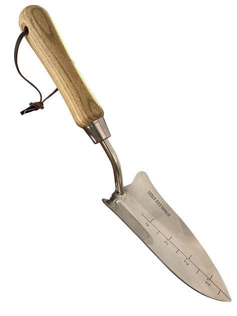 Garden Guru Transplanter Trowel Shovel - Stainless Steel - Rust Resistant - Ergonomic FSC Wood ...