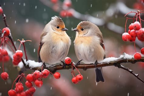 Winter Birds Art Free Stock Photo - Public Domain Pictures