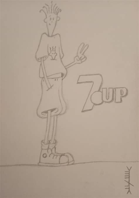 Lakers Mascot Drawing : Graphite Drawing Me Old 7up Mascot Fido Dido ...