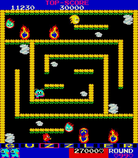 Guzzler (1983) by Tehkan Arcade game